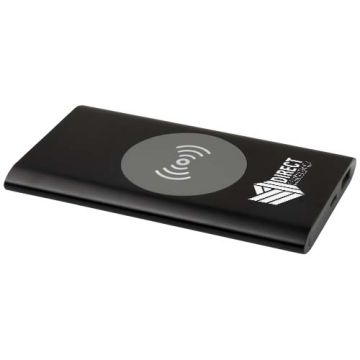 Batterie de secours sans fil en aluminium recyclé publicitaire type-C de 4 000 mAh