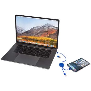 Câble 30 cm personnalisable 5 en 1 en aluminium et plastique recyclés charge rapide de 27 W