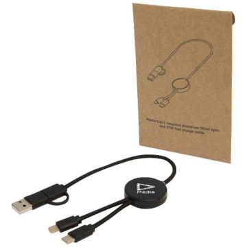 Câble 30 cm à personnaliser 5 en 1 en plastique recyclé charge rapide de 27 W