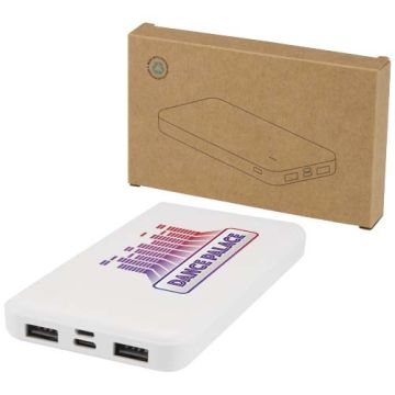 Batterie de secours publicitaire 10 000 mAh et 10 W en plastique recyclé - Intan