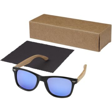 Lunettes de soleil polarisées miroir pub en rPET/bois dans coffret cadeau