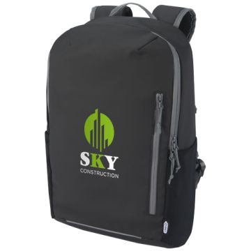 Sac à dos personnalisable pour ordinateur portable 15 pouces recyclé certifié GRS et résistant à l'eau. 21 L
