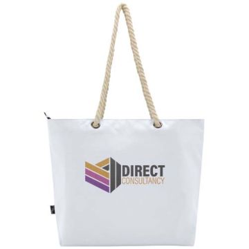 Sac shopping personnalisable Panama recyclé GRS isotherme de plage avec poignées en cordelette 23L