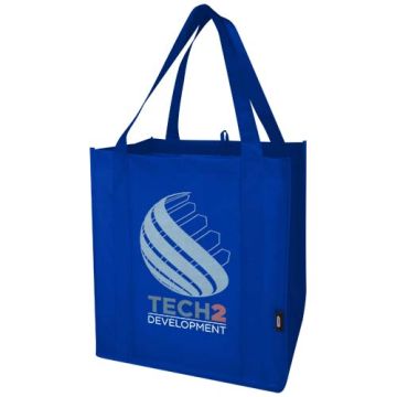 Sac shopping personnalisable Liberty non tissé recyclé GRS avec fond rigide de 29L