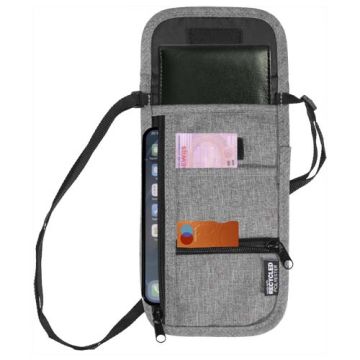 Pochette de voyage publicitaire intelligente Ross recyclée et certifiée GRS