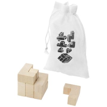 Casse-tête en bois dans sa pochette personnalisable