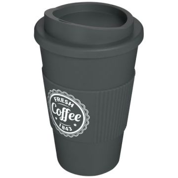 Gobelet publicitaire isolant Americano® 350 ml avec bandeau antidérapant