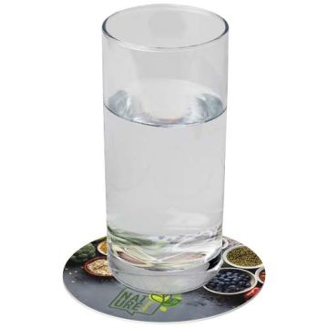Dessous de verre rond publicitaire Lumin Ø 9,5 cm