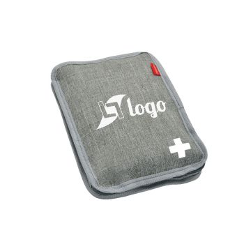 Trousse premiers secours personnalisable grise L