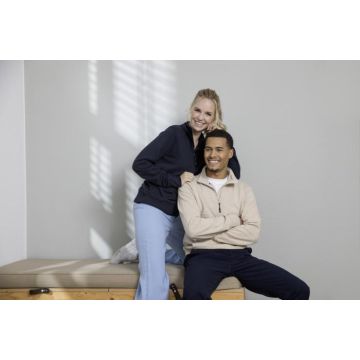 Sweater publicitaire unisexe Aware™ recyclé à fermeture quart de zip