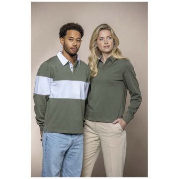 Sweat shirt de rugby à marquer en coton organique Clyde unisexe