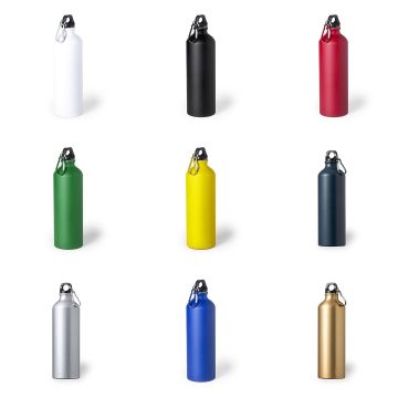 Gourde publicitaire alu avec mousqueton 800 ml