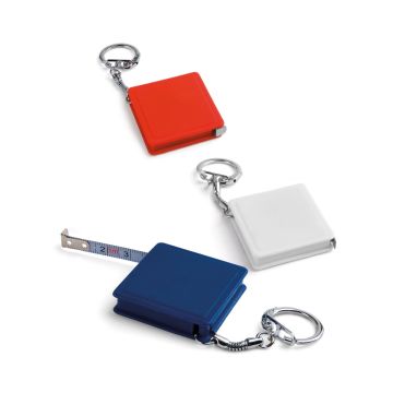 Porte-clés personnalisable avec ruban à mesurer 1 mètre