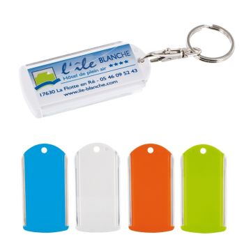 Porte-Clés Personnalisable Porte-Étiquette et Mousqueton