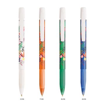 Stylo bille Bic Media clic Grip marquage Quadri 360°