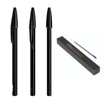 Stylo à bille Publicitaire BIC Cristal Re'New Black
