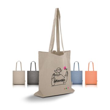 Tote bag publicitaire 100% coton recyclé 390 x 430 mm en 120gr/m²