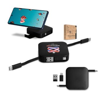 Câble de charge publicitaire rétractable 4 en 1