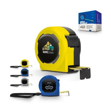 Mètre ruban personnalisable jaune 3 mètres
