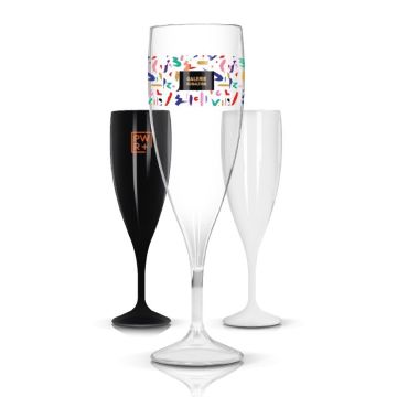 Flûte Champagne réutilisable Fabriqué en FRANCE - Aspect Verre (Tritan)  12,5 cl