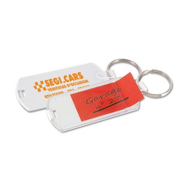 Porte-clé porte-étiquette à personnaliser