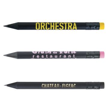 Crayon à Papier Prestige Black en Bois avec Gomme