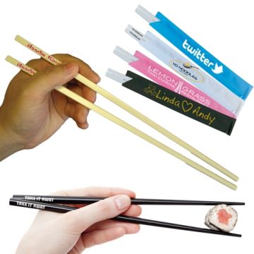 Baguettes Mélamine avec Pochette Publicitaire