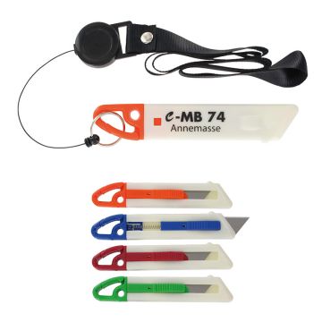 Cutter Publicitaire Lame Auto-Retractable Tour de Cou