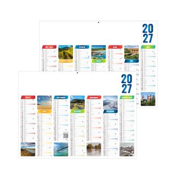 Calendrier bancaire publicitaire 2027 rigide avec vos propres photos