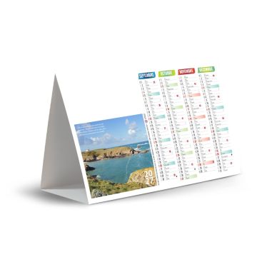 Calendrier 2027 chevalet de comptoir 3 faces à thème