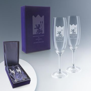 Coffret 2 flûtes à champagne personnalisées 22 cl