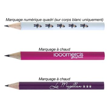 Mini Crayon Bois Eco avec Vernis Couleur Sur Le Corps