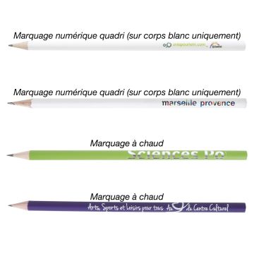 Crayon Bois Eco avec Vernis Couleur Sur Le Corps