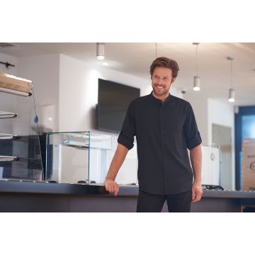Chemise à broder Homme Col Mao