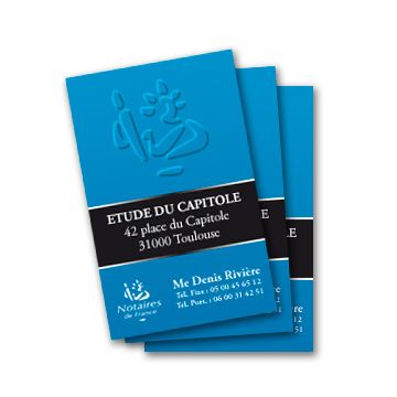 Carte de Visite avec Gaufrage