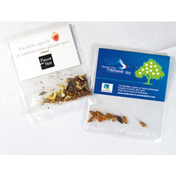 Sachet de Graines Transparent à marquer avec Logo