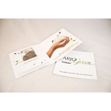 Carte Publicitaire 2 Volets avec un Sachet de graines