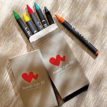 Etui 6 crayons cire