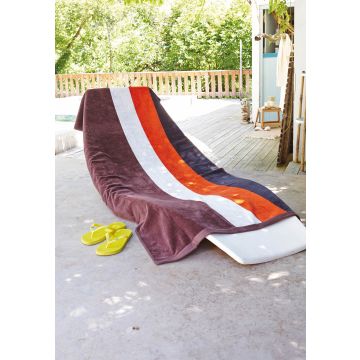 Drap De Plage rayé cadeau partenaire