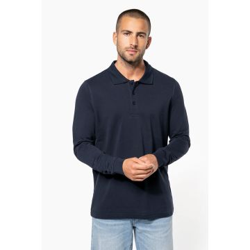 Polo à peronnaliser piqué manches longues homme
