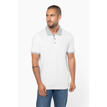 Polo personnalisable piqué bicolore homme