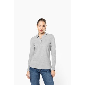 Polo Publicitaire Maille Piquée Manches Longues Femme