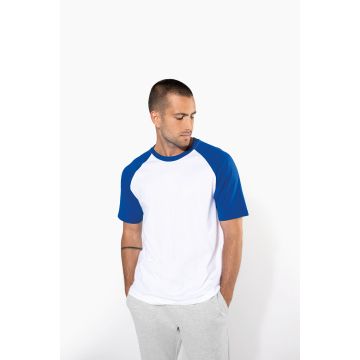 T shirt à personnaliser Bicolore Manches Courtes : Base Ball