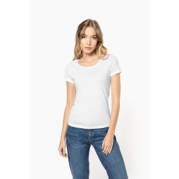 T-Shirt Publicitaire Bio Col à Bords Francs Manches Courtes Femme
