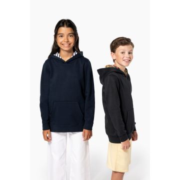 Sweat-Shirt Publicitaire à Capuche Contrastée à Motifs Enfant Unisexe