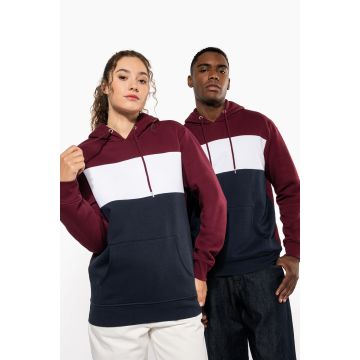 Sweat-Shirt Publicitaire Tricolore à Capuche Unisexe