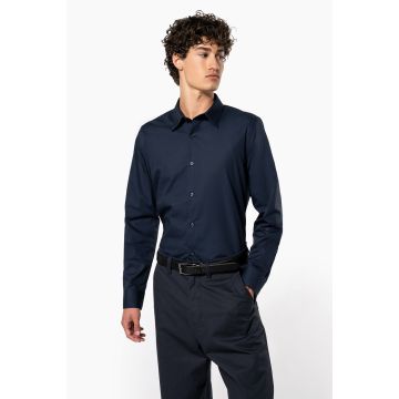 Chemise à broder popeline manches longues homme