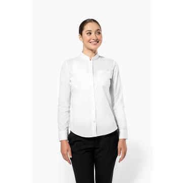 Chemise à broder Col Mao Manches Longues Femme