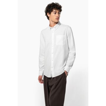 Chemise à broder Oxford Lavée Manches Longues
