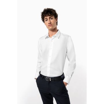 Chemise à broder Ajustée Manches Longues sans repassage